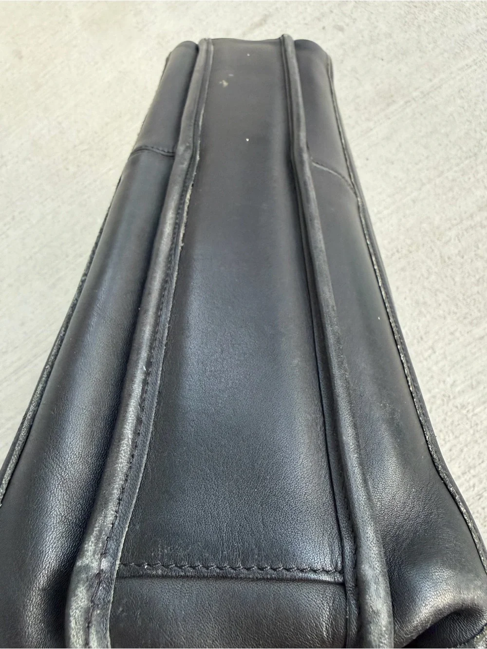 Vintage Coach L0S-5310 Black Leather Briefcase Messenger Laptop BagShoulderStrap